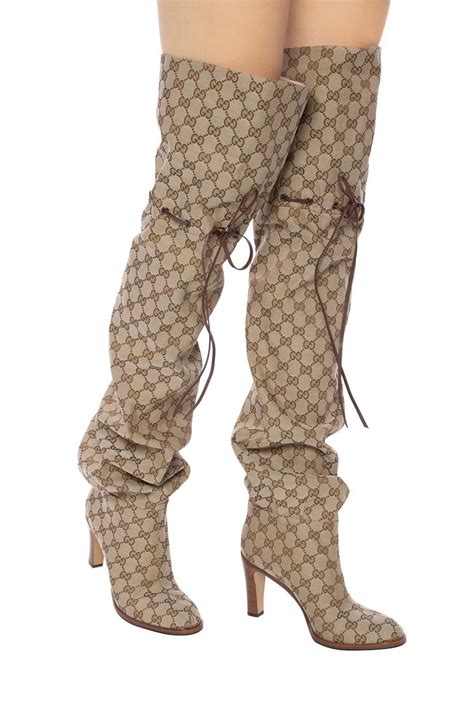 women's gucci boots sale|gucci monogram thigh high boots.